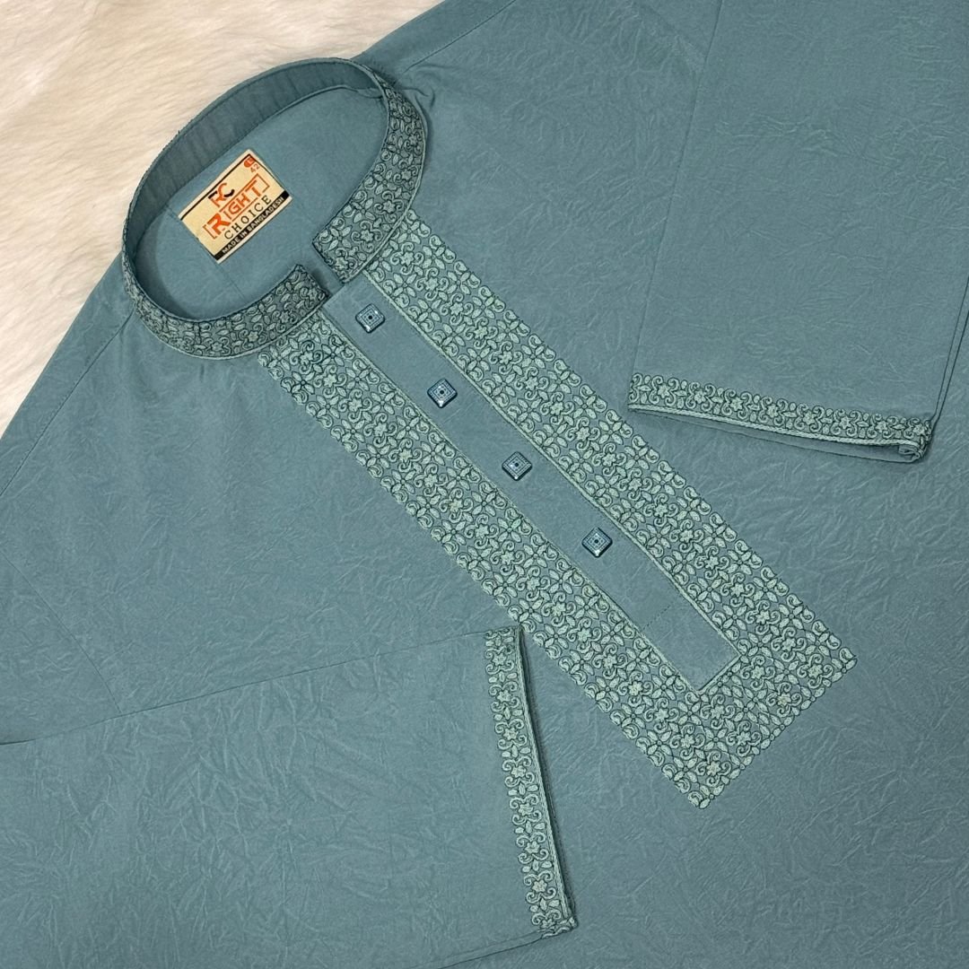 Embroidery Stretch Panjabi◼️Fabrics: ইমপোর্টেট স্টীচ কাপড়   ◼️Button Type: স্নাপ বাটন  আয়রন করার কোনো ঝামেলা ছাড়াই পরতে পারবেন।  খুবই আরামদায়ক হবে, ইনশাআল্লাহ!