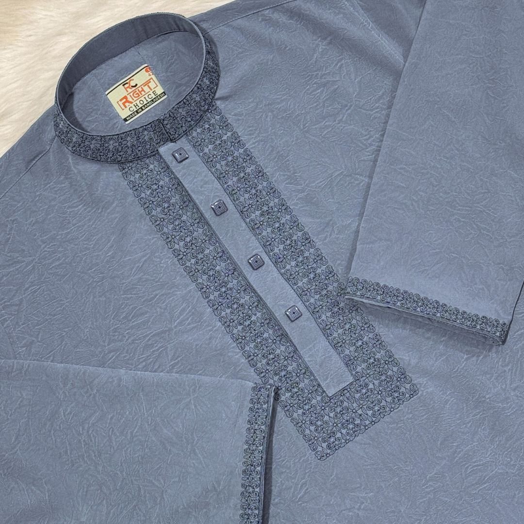 Embroidery Stretch Panjabi ◼️Fabrics: ইমপোর্টেট স্টীচ কাপড়   ◼️Button Type: স্নাপ বাটন  আয়রন করার কোনো ঝামেলা ছাড়াই পরতে পারবেন।  খুবই আরামদায়ক হবে, ইনশাআল্লাহ!