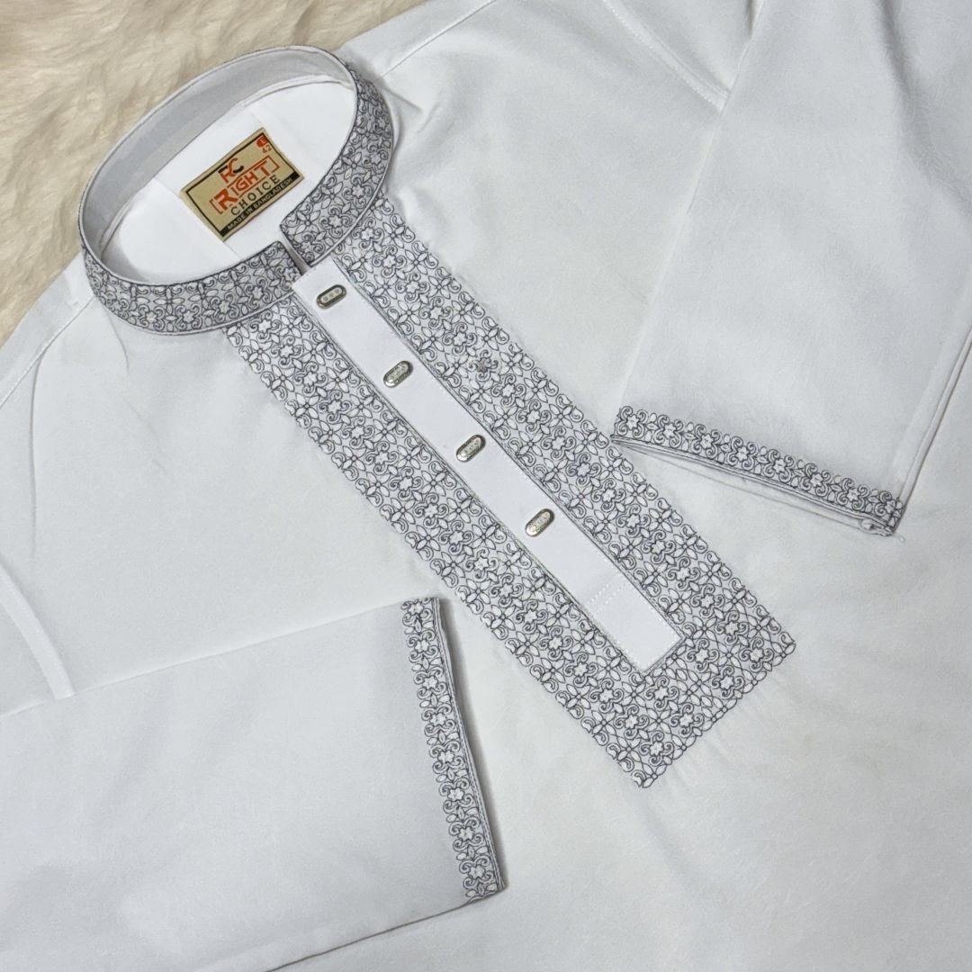 Embroidery Stretch Panjabi ◼️Fabrics: ইমপোর্টেট স্টীচ কাপড়   ◼️Button Type: স্নাপ বাটন  আয়রন করার কোনো ঝামেলা ছাড়াই পরতে পারবেন।  খুবই আরামদায়ক হবে, ইনশাআল্লাহ!