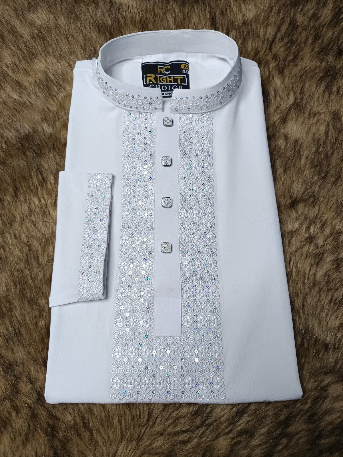 Stretch Embroidery Panjabi  ◼️Fabrics: ইমপোর্টেট স্টীচ কাপড়   ◼️Button Type: স্নাপ বাটন