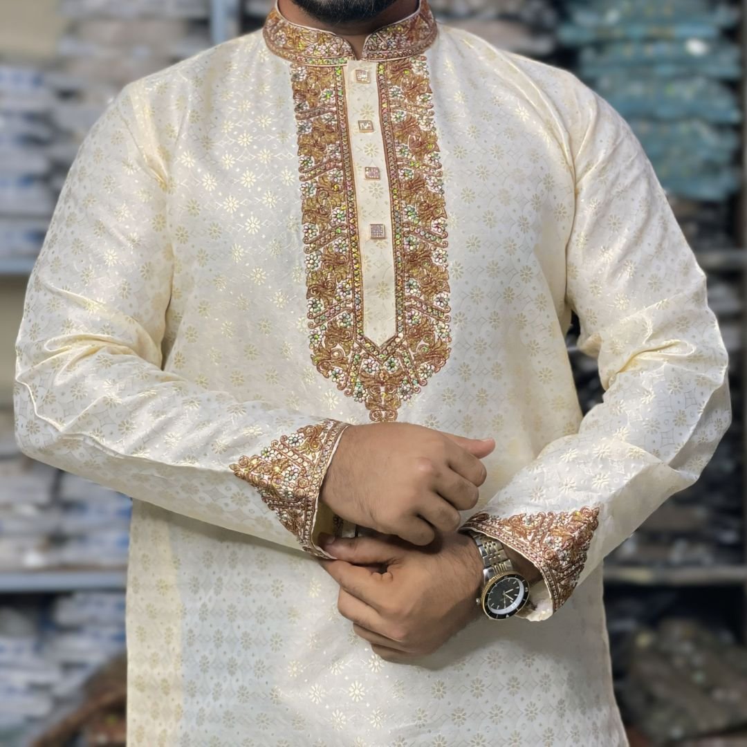 Luxury Katan Panjabi  অরিজিনাল কাতান পার্টি পাঞ্জাবি  সরাসরি গার্মেন্টস থেকে পাইকারি দামে  পাঞ্জাবিতে রয়েছে ৭ দিনের রিপ্লেসমেন্ট গ্যারান্টি। প্রোডাক্ট হাতে পেয়ে চেক করে মূল্য পরিশোধ করতে পারবেন