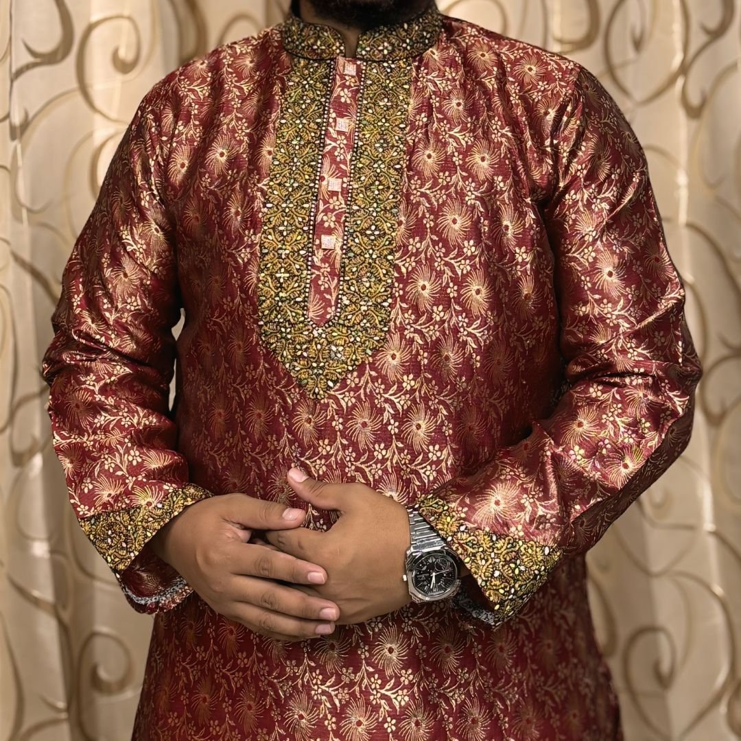 Luxury Katan Panjabi  অরিজিনাল কাতান পার্টি পাঞ্জাবি  সরাসরি গার্মেন্টস থেকে পাইকারি দামে  পাঞ্জাবিতে রয়েছে ৭ দিনের রিপ্লেসমেন্ট গ্যারান্টি। প্রোডাক্ট হাতে পেয়ে চেক করে মূল্য পরিশোধ করতে পারবেন