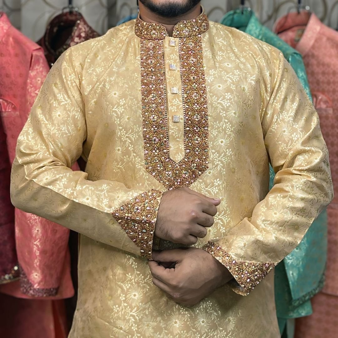 Luxury Katan Panjabi  অরিজিনাল কাতান পার্টি পাঞ্জাবি  সরাসরি গার্মেন্টস থেকে পাইকারি দামে  পাঞ্জাবিতে রয়েছে ৭ দিনের রিপ্লেসমেন্ট গ্যারান্টি। প্রোডাক্ট হাতে পেয়ে চেক করে মূল্য পরিশোধ করতে পারবেন