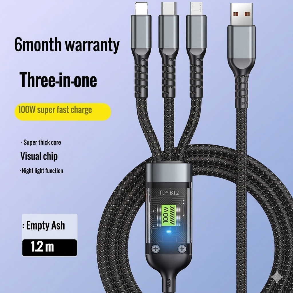 3-in-1 charger cable